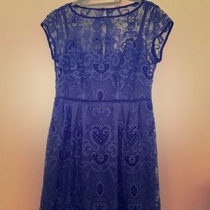 Purple lace dress